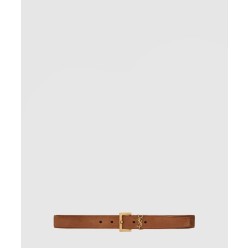 스퀘어 버클을 장식한 스웨이드 소재의 CASSANDRE 벨트 634437