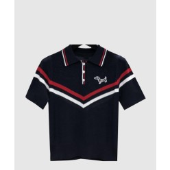 프린트 니트 톱