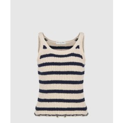 프린트 니트 톱