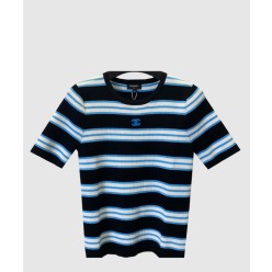 프린트 니트 톱