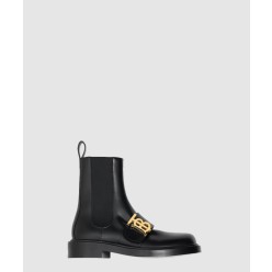 모노그램 모티프 가죽 첼시 부츠 80581881