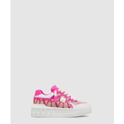 데님 이펙트 트왈 이코노그라프 자카드 패브릭 원 스터드 XL 로우탑 스니커즈 3W2SOF