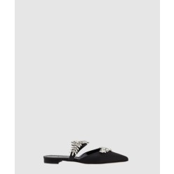 새틴 주얼 버클 뮬