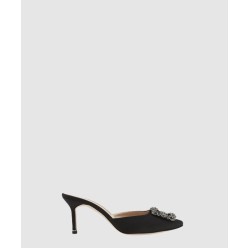 행지시무 새틴 쥬얼 뮬