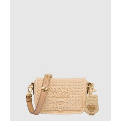 플랩이 달린 크로셰와 가죽 숄더백 1BD335