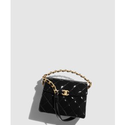 핸들 장식의 미니 플랩백 AS4472