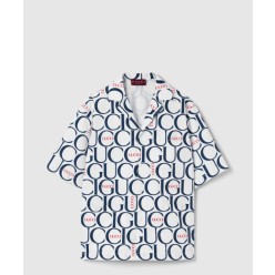 로고 프린트 셔츠 톱