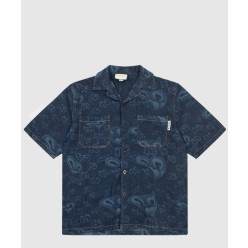 로고 프린트 셔츠 톱