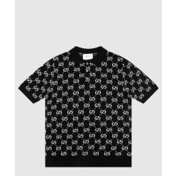 프린트 니트 톱