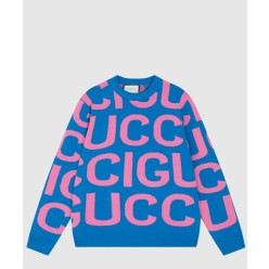 로고 니트 상의