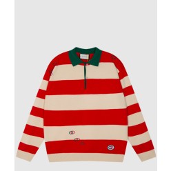 로고 니트 상의