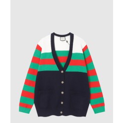 로고 니트 코트