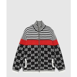 로고 니트 코트