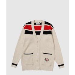 로고 니트 코트