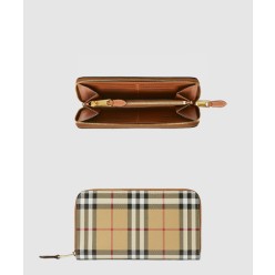 체크 지퍼 지갑 80705981