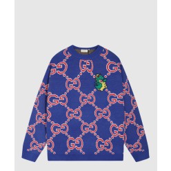 로고 니트 상의