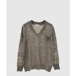 로고 니트 상의