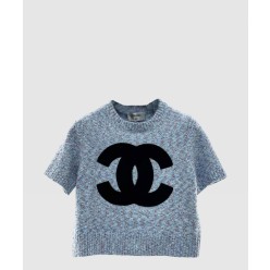 로고 니트 상의