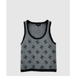 프린트 니트 톱