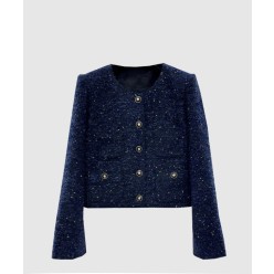 로고 니트 코트