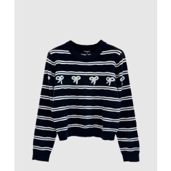 로고 니트 상의