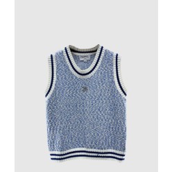 로고 니트 상의