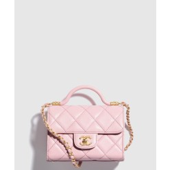 핸들 장식의 미니 플랩백 AS4956