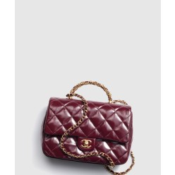 핸들 장식의 미니 플랩백 AS5043