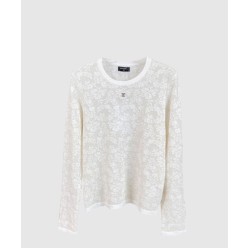 로고 니트 상의