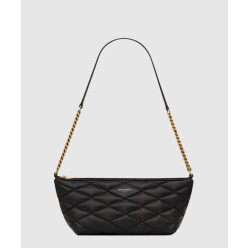 퀼트 처리된 램스킨 소재의 지퍼 숄더백 755979