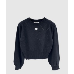 프린트 니트 톱