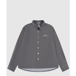 로고 프린트 셔츠 톱