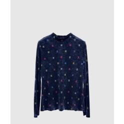 로고 니트 상의