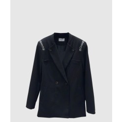 로고 쇼트 코트