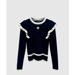 로고 니트 상의