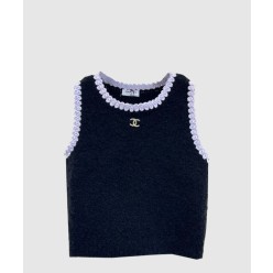 로고 니트 상의