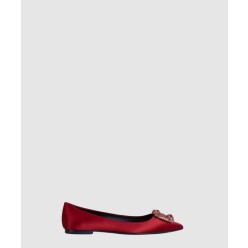 플라워 스트라스 플랫슈즈 3131