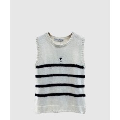 로고 니트 상의