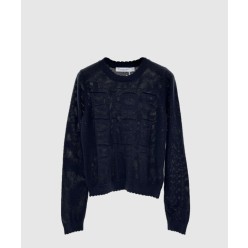 로고 니트 상의