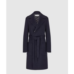 로고 니트 코트