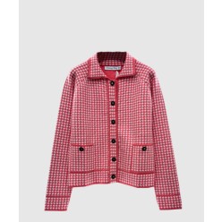 로고 니트 코트