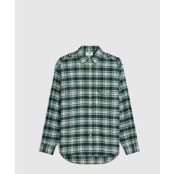 체크무늬 플란넬 오버셔츠