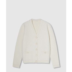 울 부클레 가디건