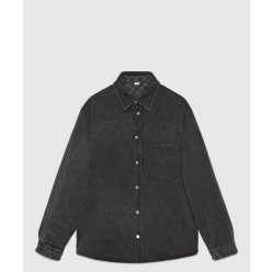 로고 프린트 셔츠 톱