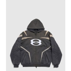 유니티 스포츠 아이콘 바이커 오버사이즈 집업 후디