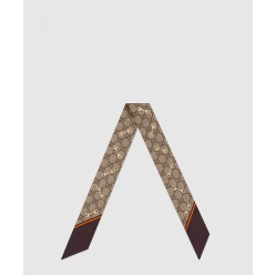 GG 프린트 홀스빗 실크 넥 보우 6637193