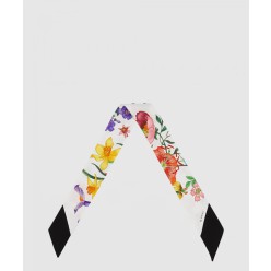 실크 트윌 플로라 프린트 넥 보우  406206