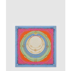 GG 벨트 프린트 실크 스카프  788599