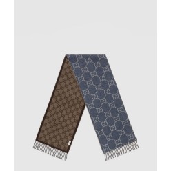 태슬 디테일의 GG 자카드 니트 스카프 676610