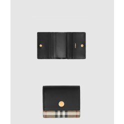 빈티지 체크 레더 스몰 폴딩 지갑 80622861